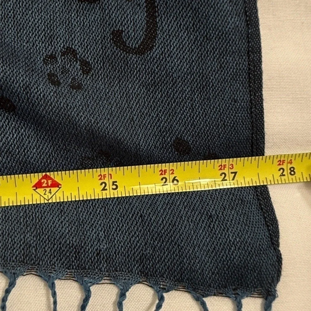 West Loop Scarf Fringe Paisley Floral Long Blue‎ Grey Black Pashmina Wrap